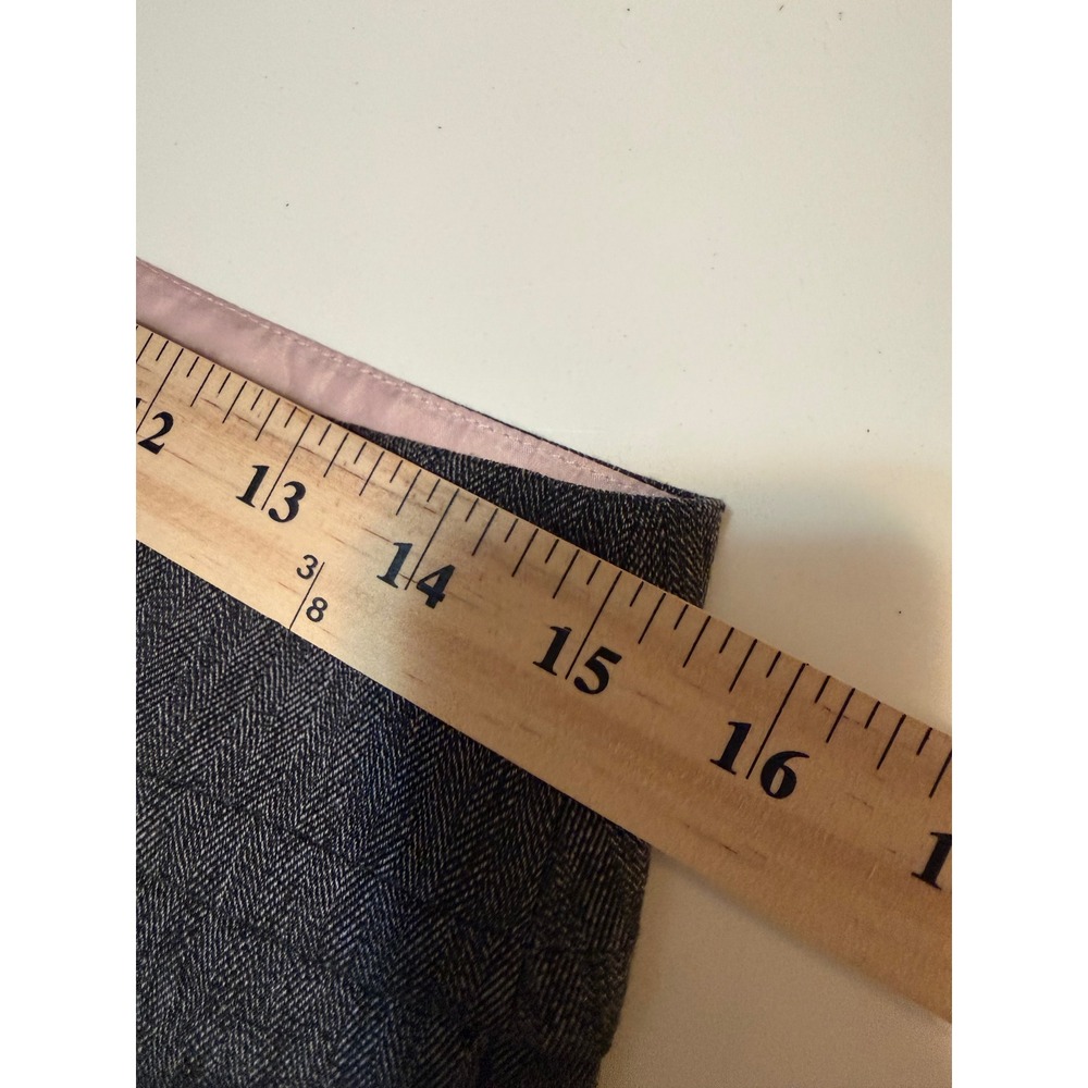 Tracy Evans Gray Herringbone Wide Leg Cuffed Dress Pants Size 7 - Picture 5 of 7